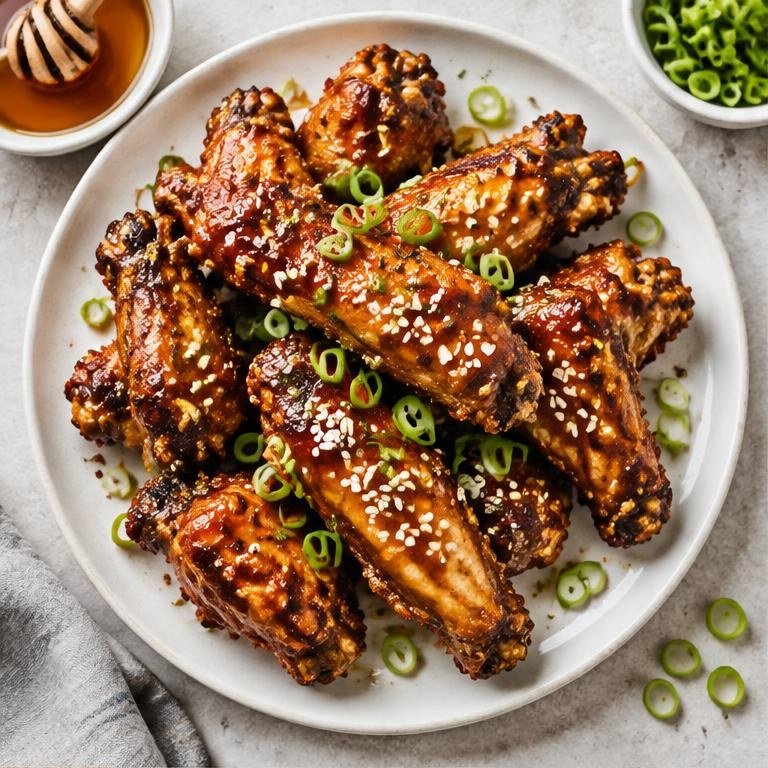Crispy Hot Honey Wings (illustrative image)